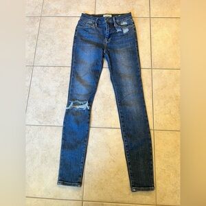 FRAME Le High Waist Skinny Jeans (Saxon)